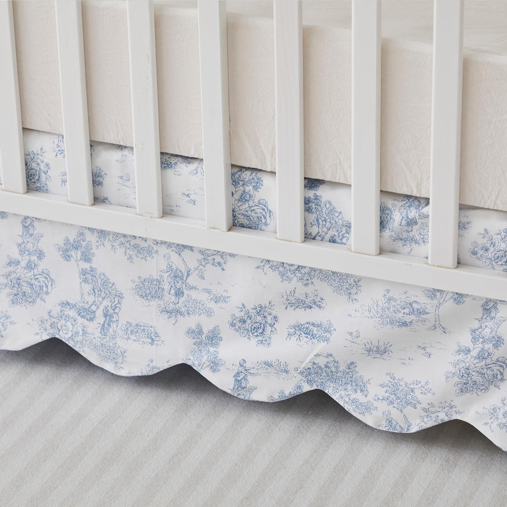 Brandream crib skirt 52 by 28 inches drop fits standard cribs and toddler beds.