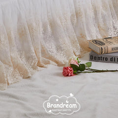 Brandream crib skirt four sided drop fits standard cribs securely.