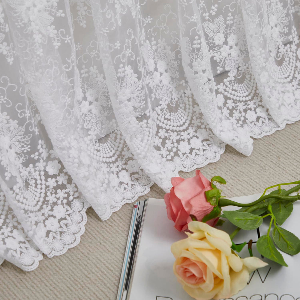 Brandream crib skirt lace edge detail highlights soft cotton and lasting quality