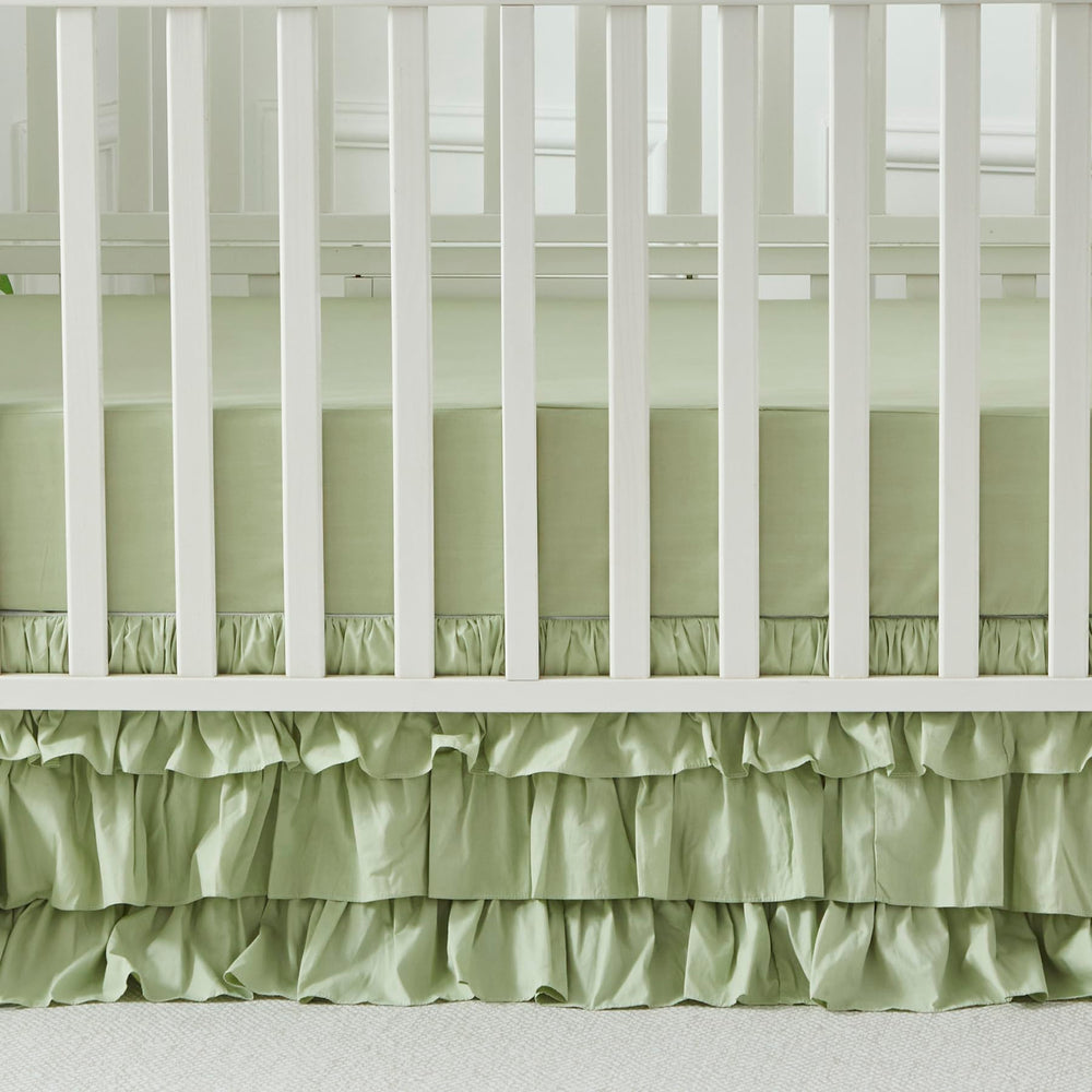 Brandream crib skirt is machine washable and durable for easy care.