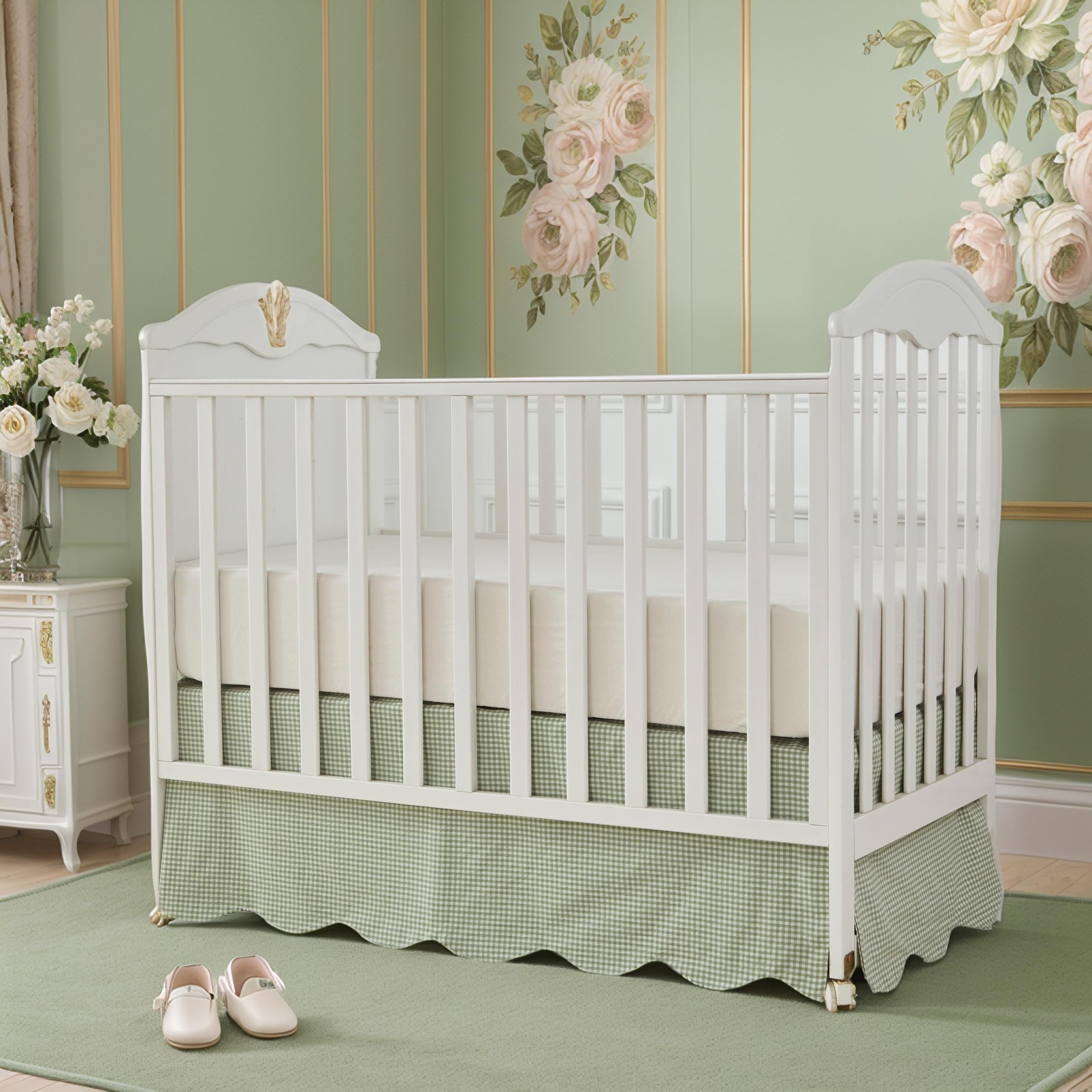 Brandream 52x28x16 drop image highlights perfect fit for standard cribs.