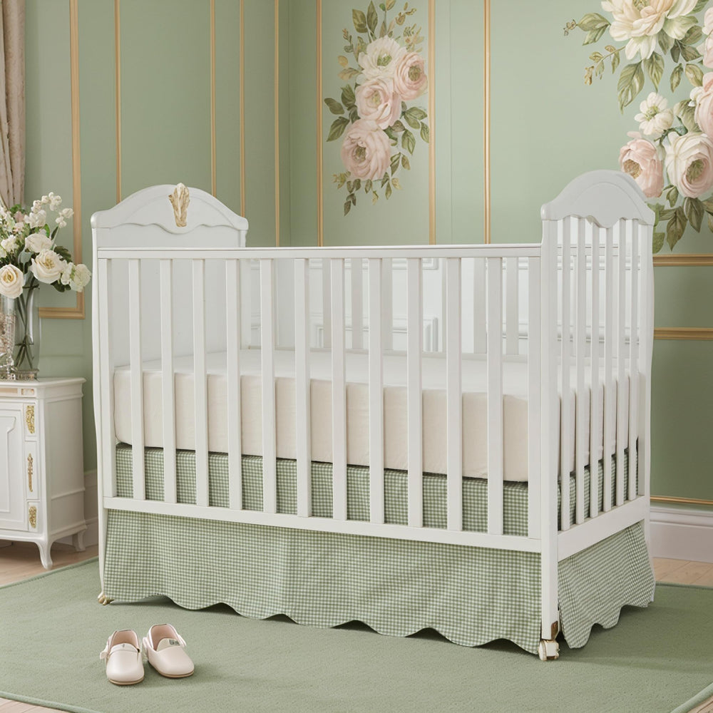 Brandream 52x28x16 drop image highlights perfect fit for standard cribs.