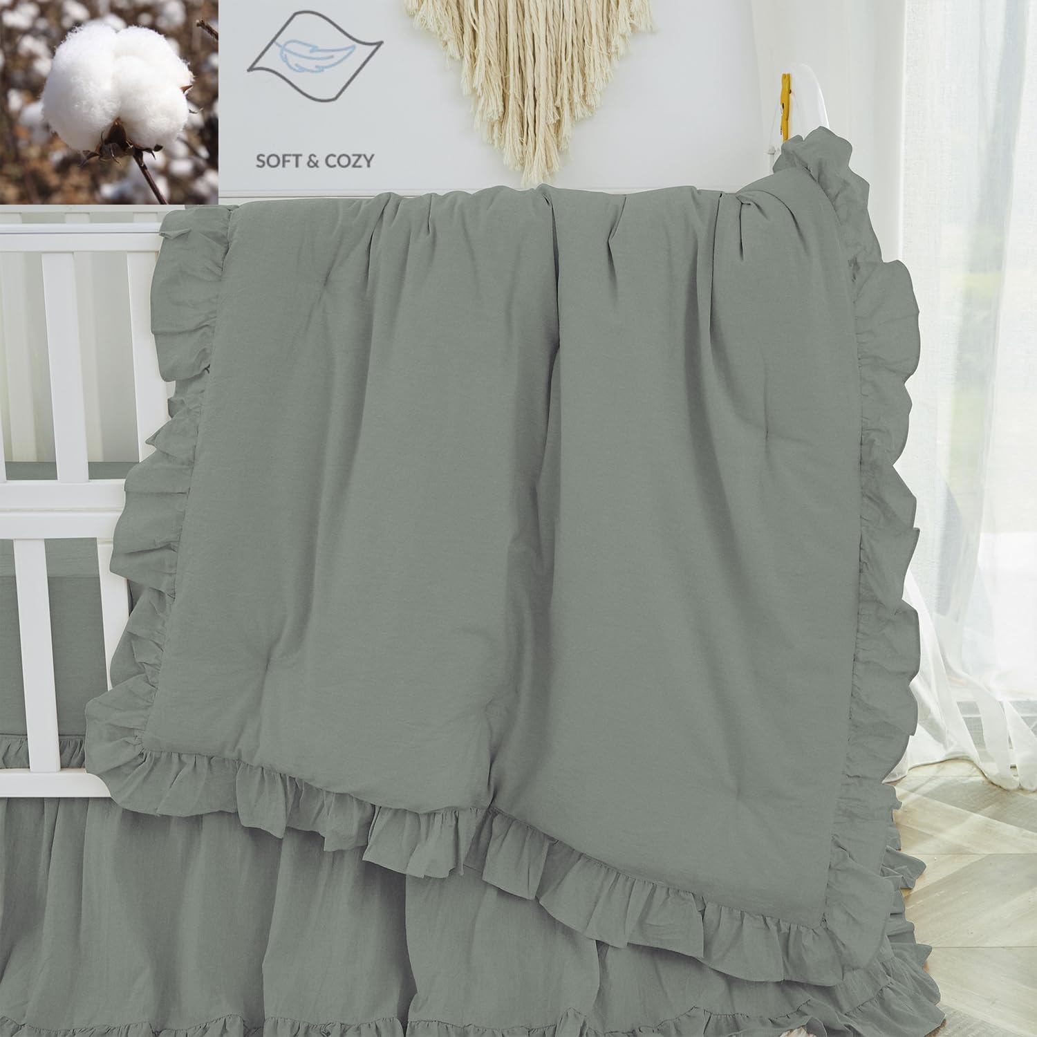 Brandream decorative pillowcase green adds cozy decorative touch