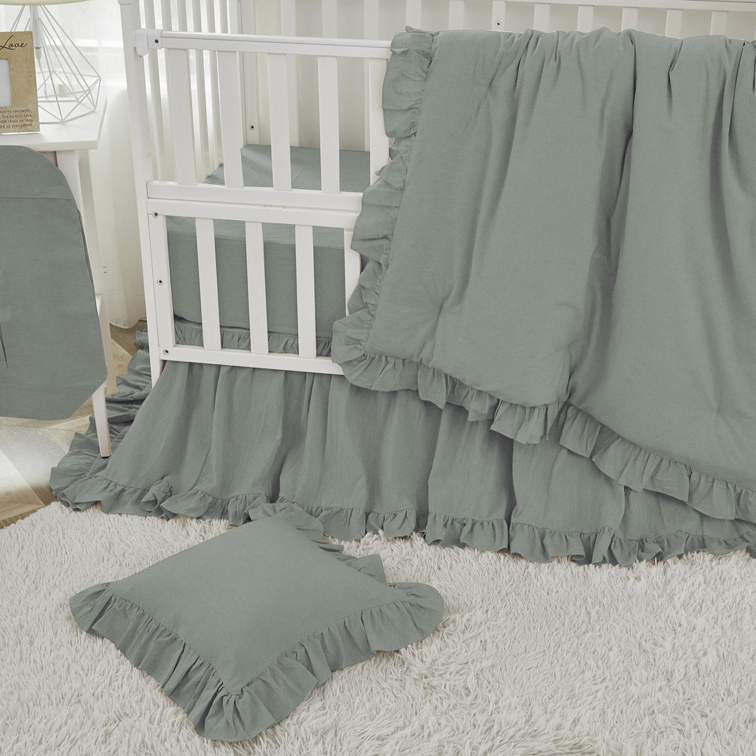 Brandream diaper stacker green keeps essentials within easy reach
