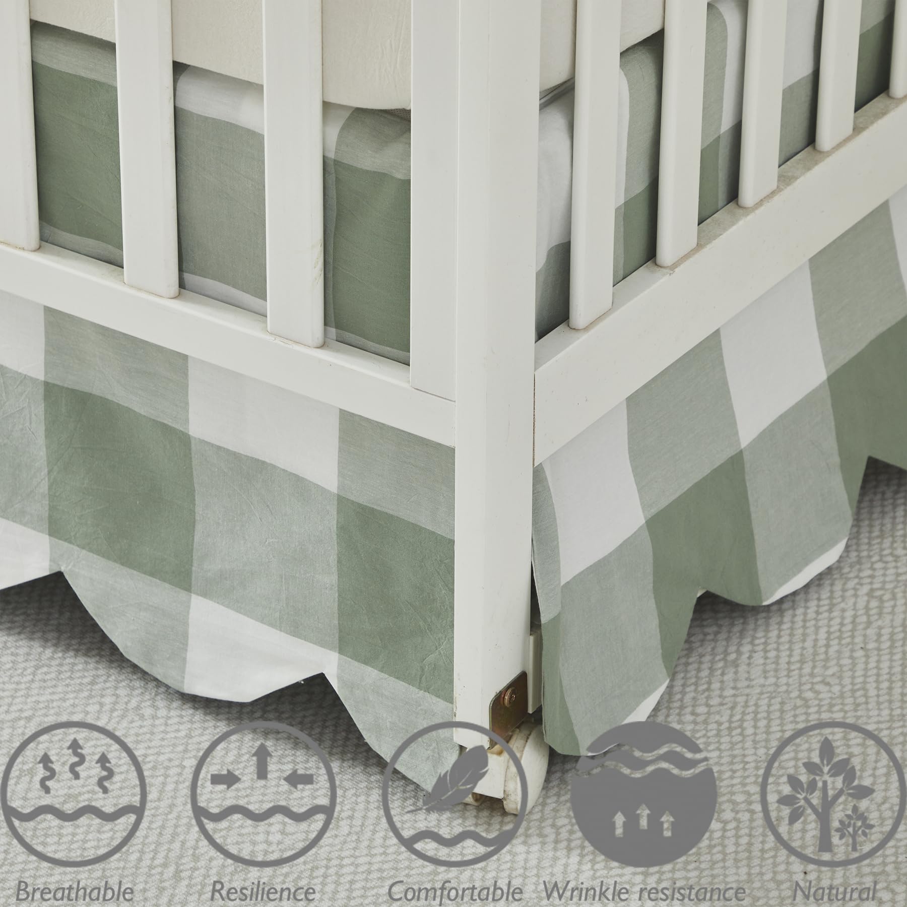 Brandream easy-care cotton keeps nursery laundry simple and quick.