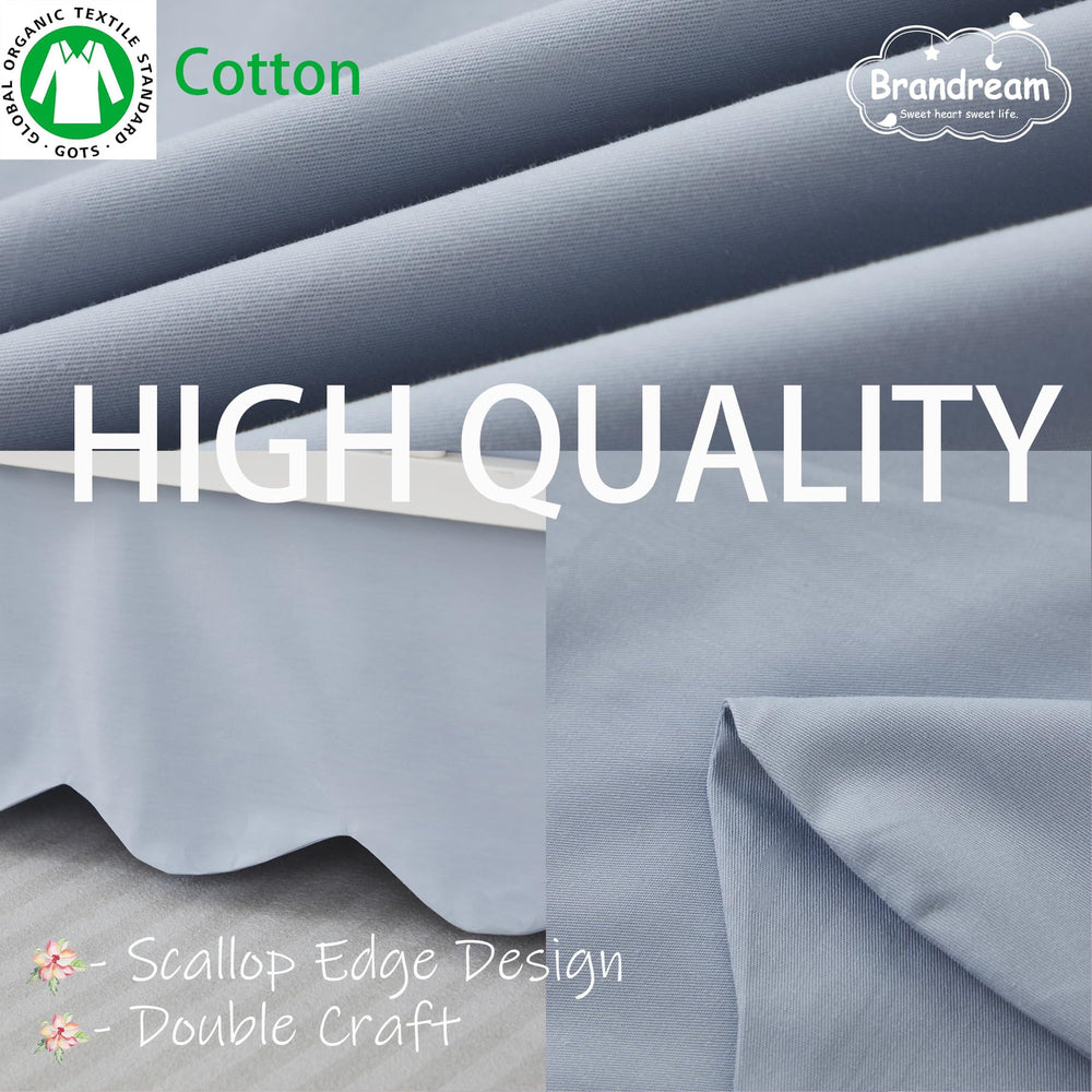 Brandream Easy-care cotton crib skirt ready for machine wash convenience