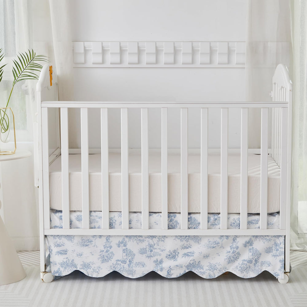 Brandream easy care crib skirt machine washable for busy nurseries.