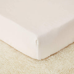 Brandream Farmhouse crib skirt close-up displays 4-side drop and split corners.