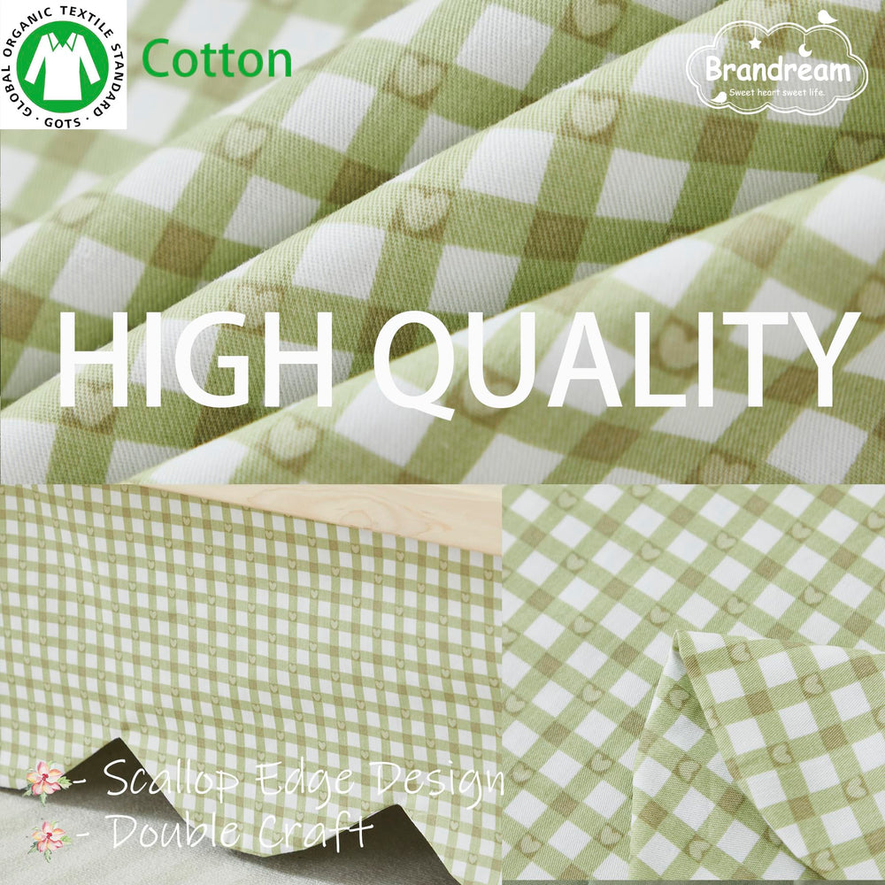 Brandream four-sided drop fits standard cribs with secure coverage.