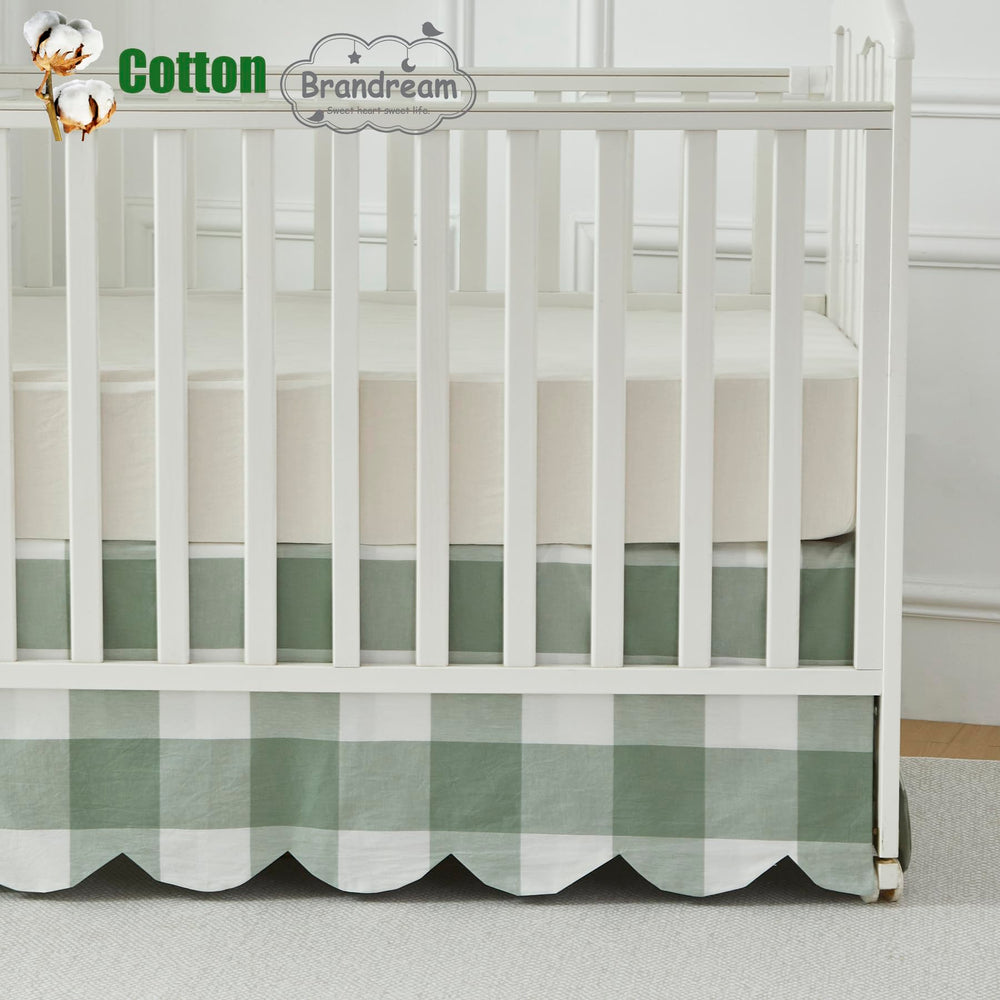 Brandream four-sided pleated crib skirt delivers a polished, durable finish.