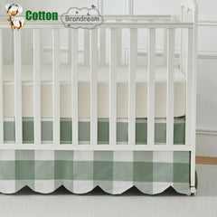 Brandream four-sided pleated crib skirt delivers a polished, durable finish.