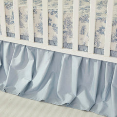 Brandream crib sheet on standard crib demonstrates secure elastic edge for snug fit.