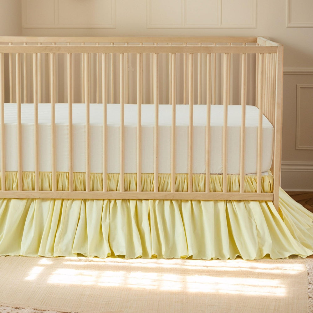 Brandream Gathered Crib Skirt care-ready image showing machine washable fabric