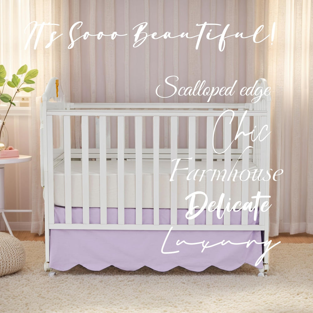 Brandream luxury boho crib skirt complements gender-neutral nurseries with soft, premium fabric.