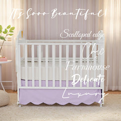 Brandream luxury boho crib skirt complements gender-neutral nurseries with soft, premium fabric.
