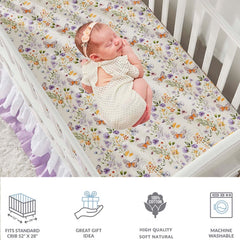 Brandream luxury crib sheets in percale cotton stay cool and durable for naps.