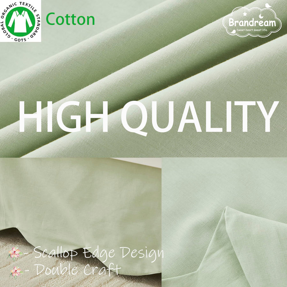 Brandream machine-washable crib skirt for easy nursery care