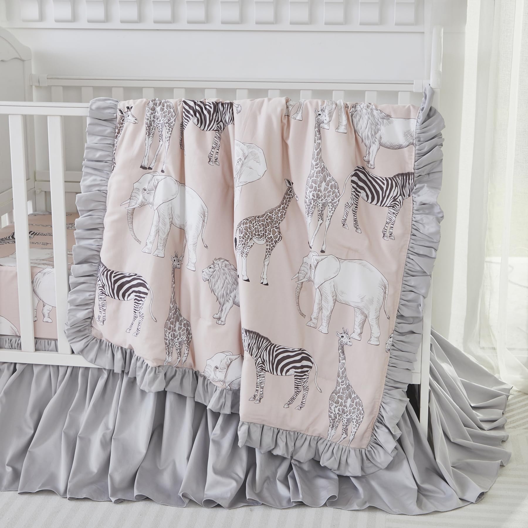 Brandream nursery decor gray Boho chic for a cohesive, calming nursery vibe
