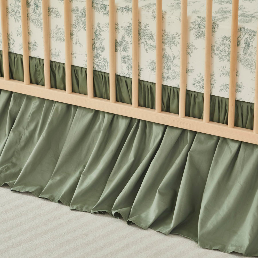 Brandream room ambience shot conveys serene French country vibes for baby sleep.