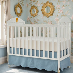 Brandream crib skirt blue tone on standard crib highlights boho nursery decor