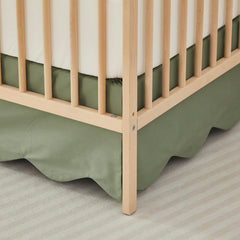 Brandream scallop edge crib skirt coordinating with boho nursery decor