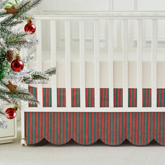 Brandream scallop edge crib skirt in smooth cotton for soft nursery comfort.
