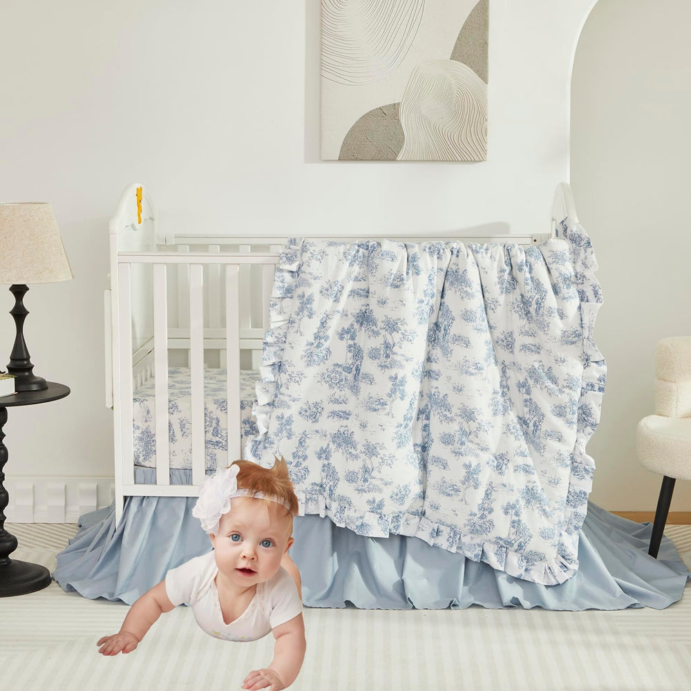 Brandream soft blue nursery decor setup illustrating coordinated room design