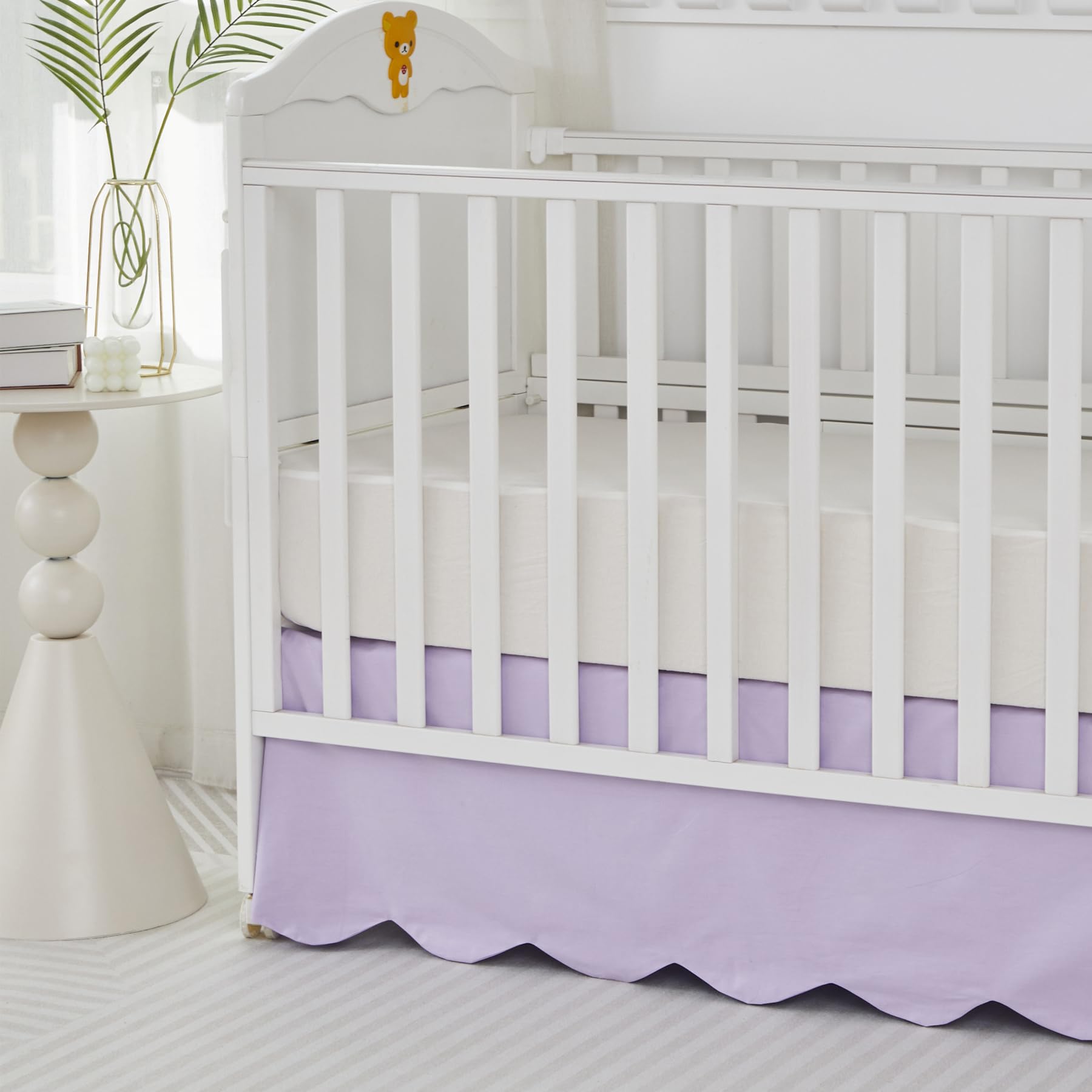 Brandream scallop edge texture enhances the nursery with a refined, elegant look.