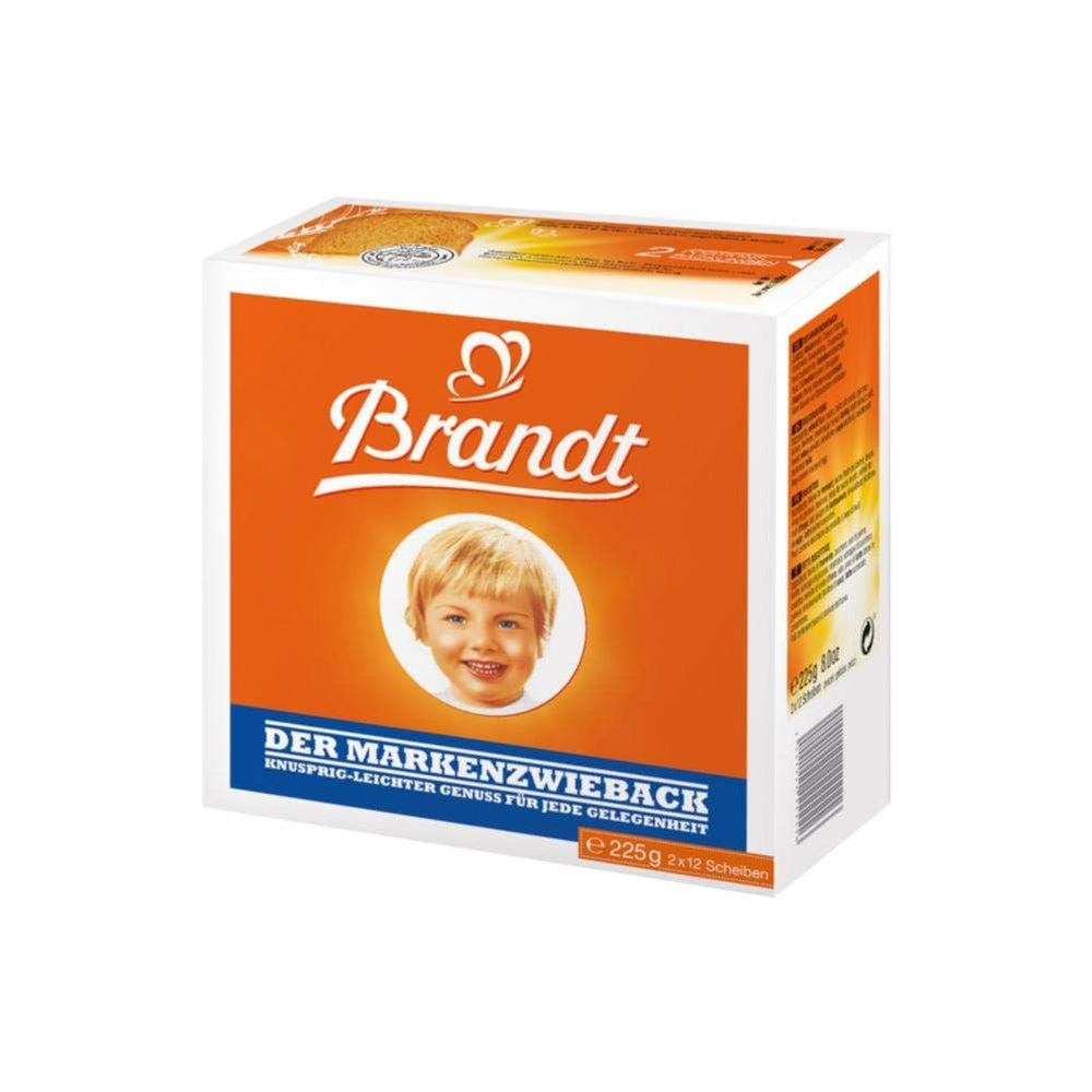 Brandt Zwieback Rusk with cream cheese topping.