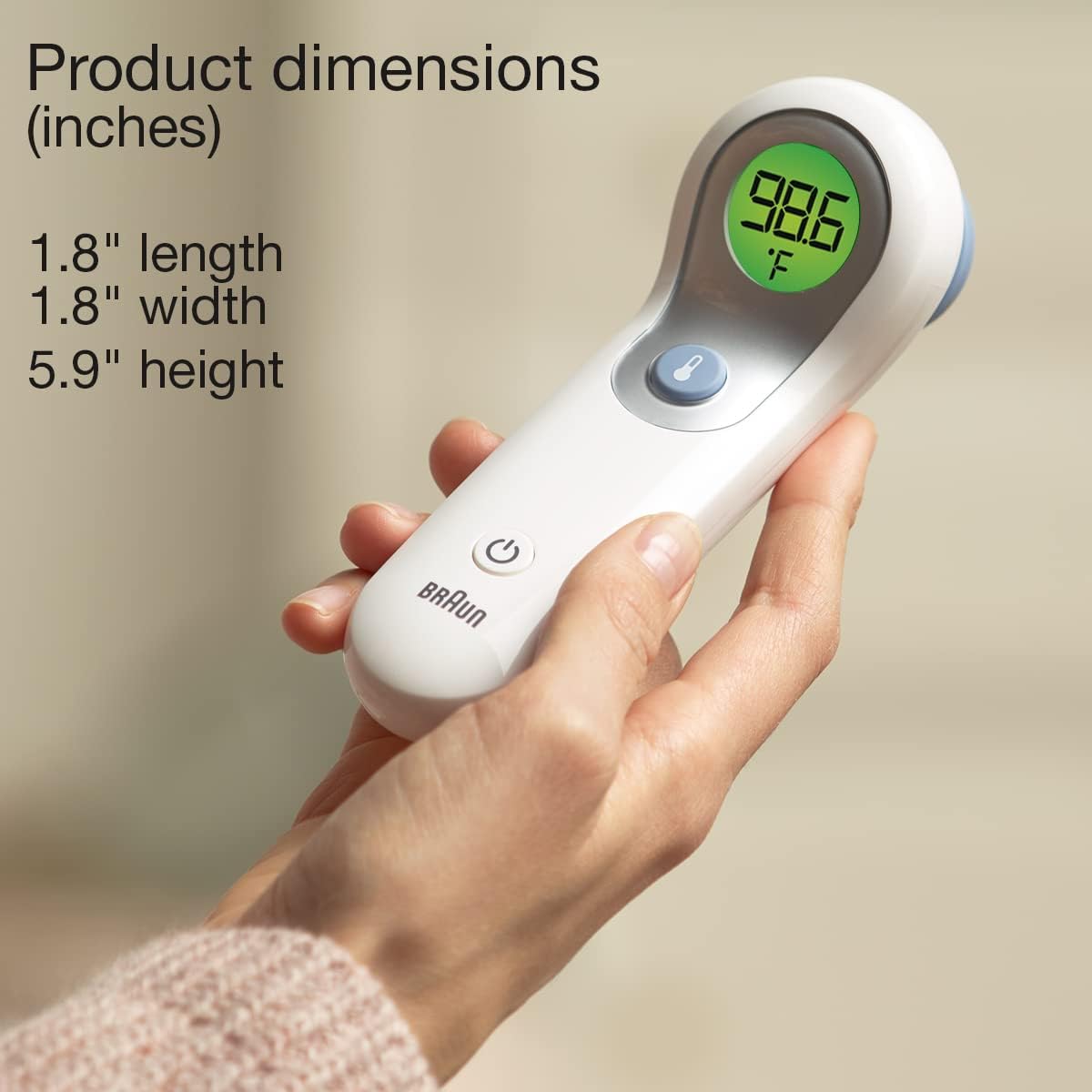 Braun Fahrenheit-Celsius switch enables flexible global use.
