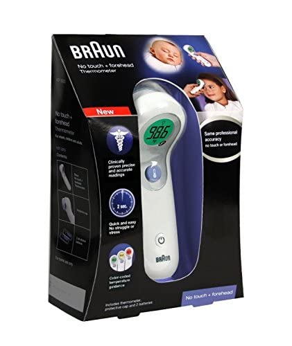Braun NTF3000US dual-technology reading display shows fast temperature insights