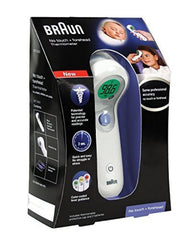 Braun NTF3000US no-touch forehead thermometer front view delivers quick readings