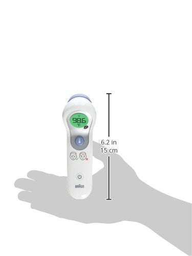 Braun NTF300US display shows temperature with non-contact convenience and ease of use.