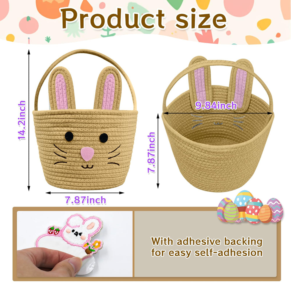 Brbecon Easter basket suitable for eggs snacks toys and keepsakes
