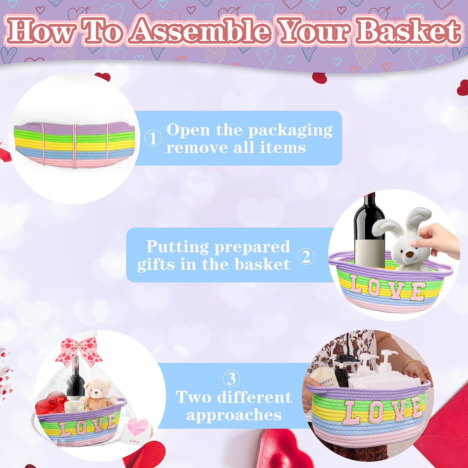 Brbecon Easter woven basket with greeting card offers personalized touch