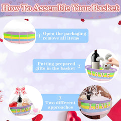 Brbecon Easter woven basket with greeting card offers personalized touch