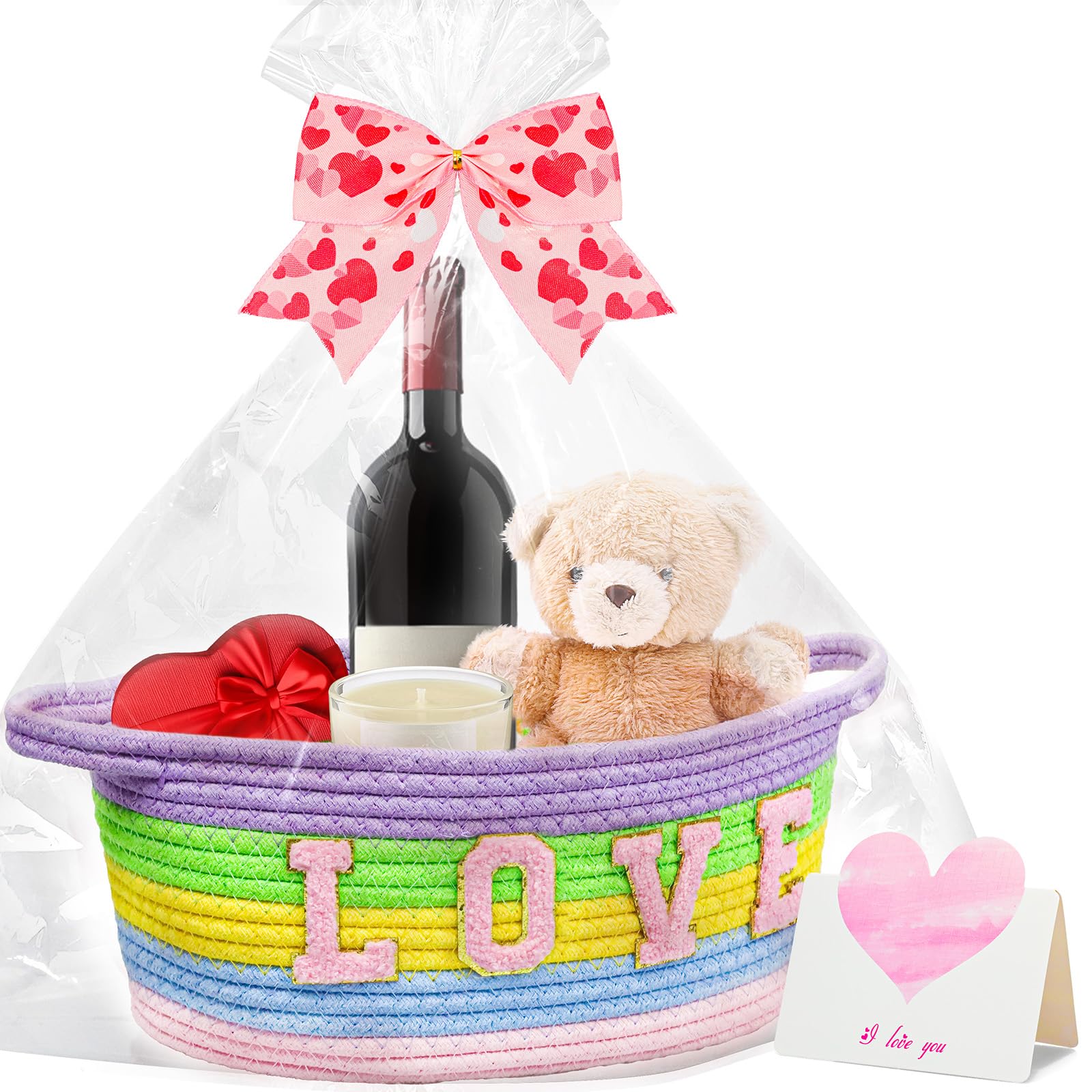 Brbecon Easter woven basket with gift bag ready for gifting
