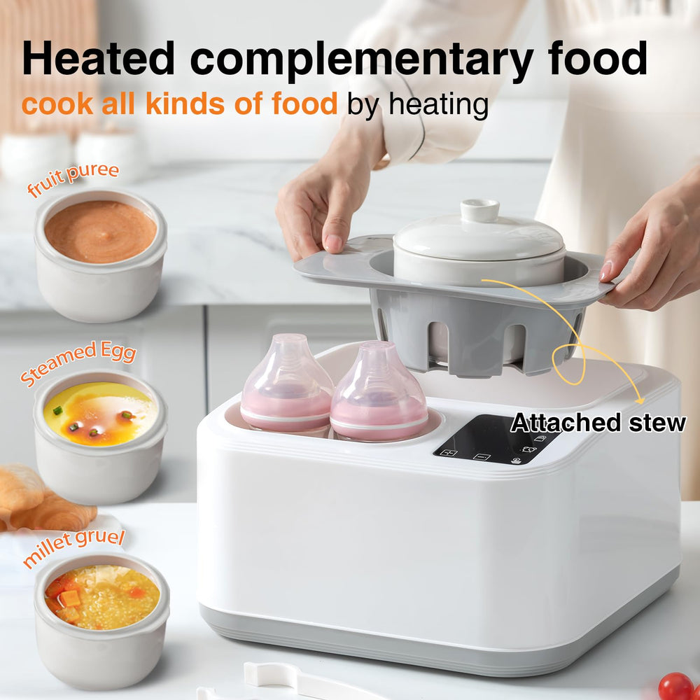 BRBLUERISE baby bottle warmer top view showcases sleek footprint