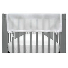 BreathableBaby Breathable Mesh Crib RailGuard Short Panel 2-Pack protects rails during teething.