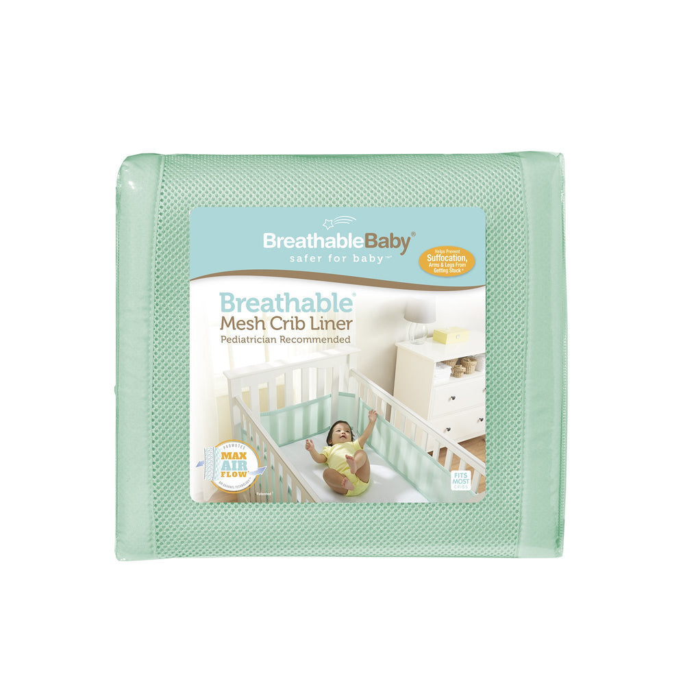 BreathableBaby easy-install hook-and-loop system with top and bottom trim.