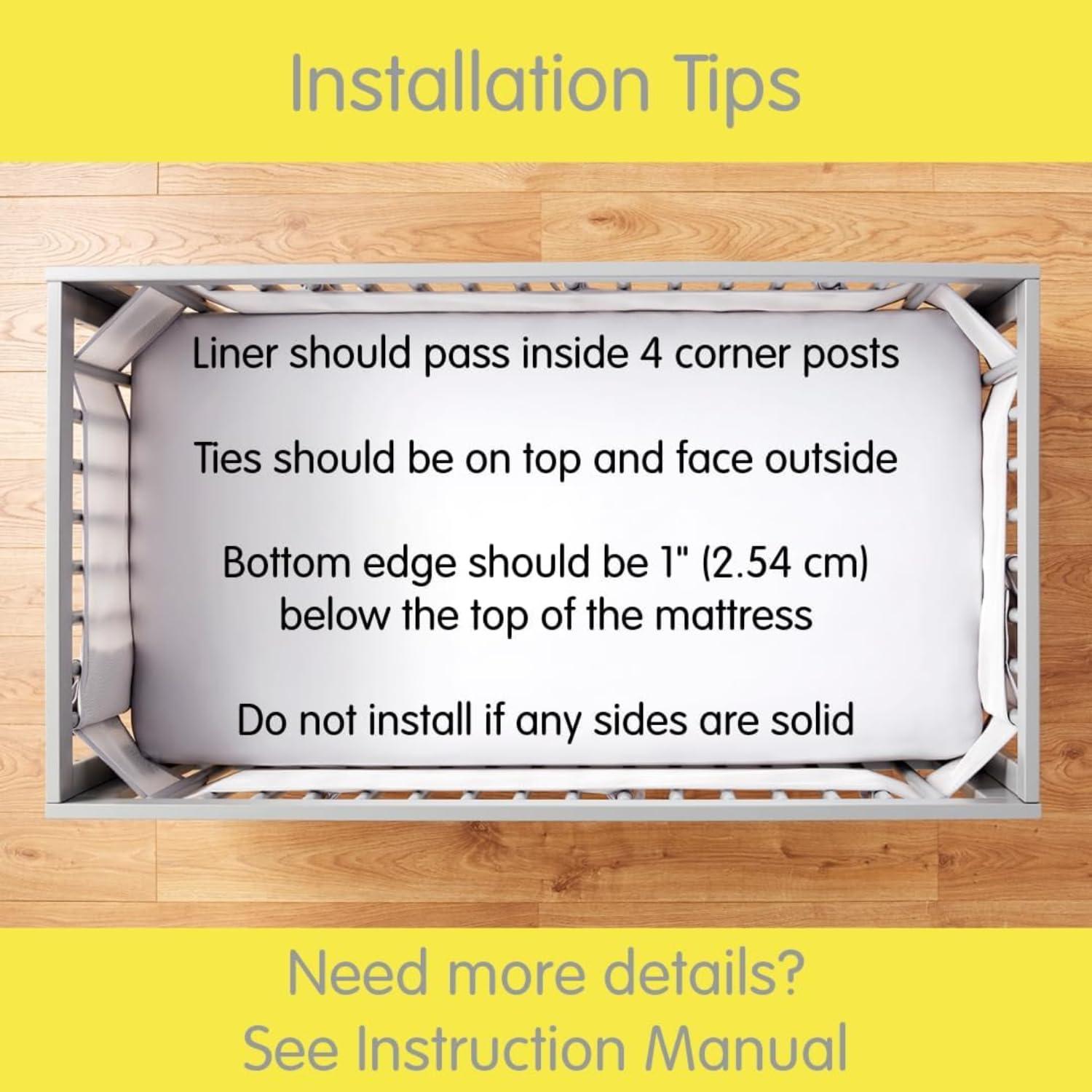 BreathableBaby easy installation guide visual for quick, confident setup.