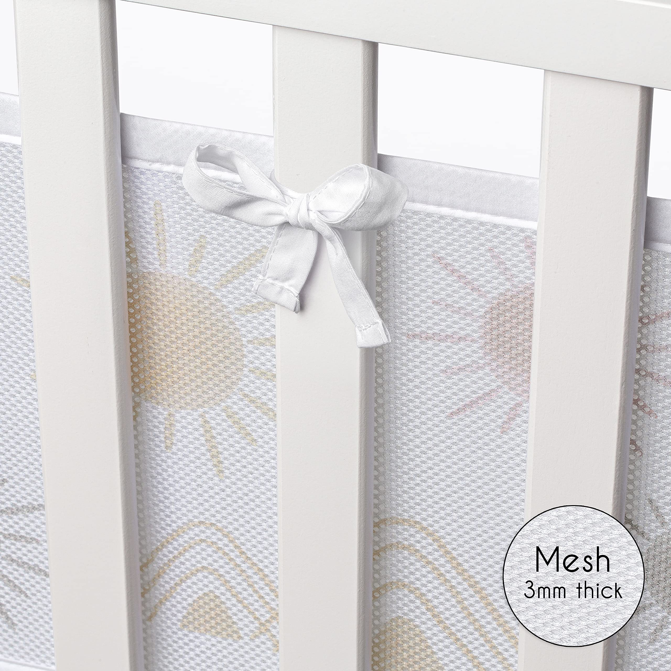BreathableBaby mesh liner pacifier hold keeps pacifiers within reach.