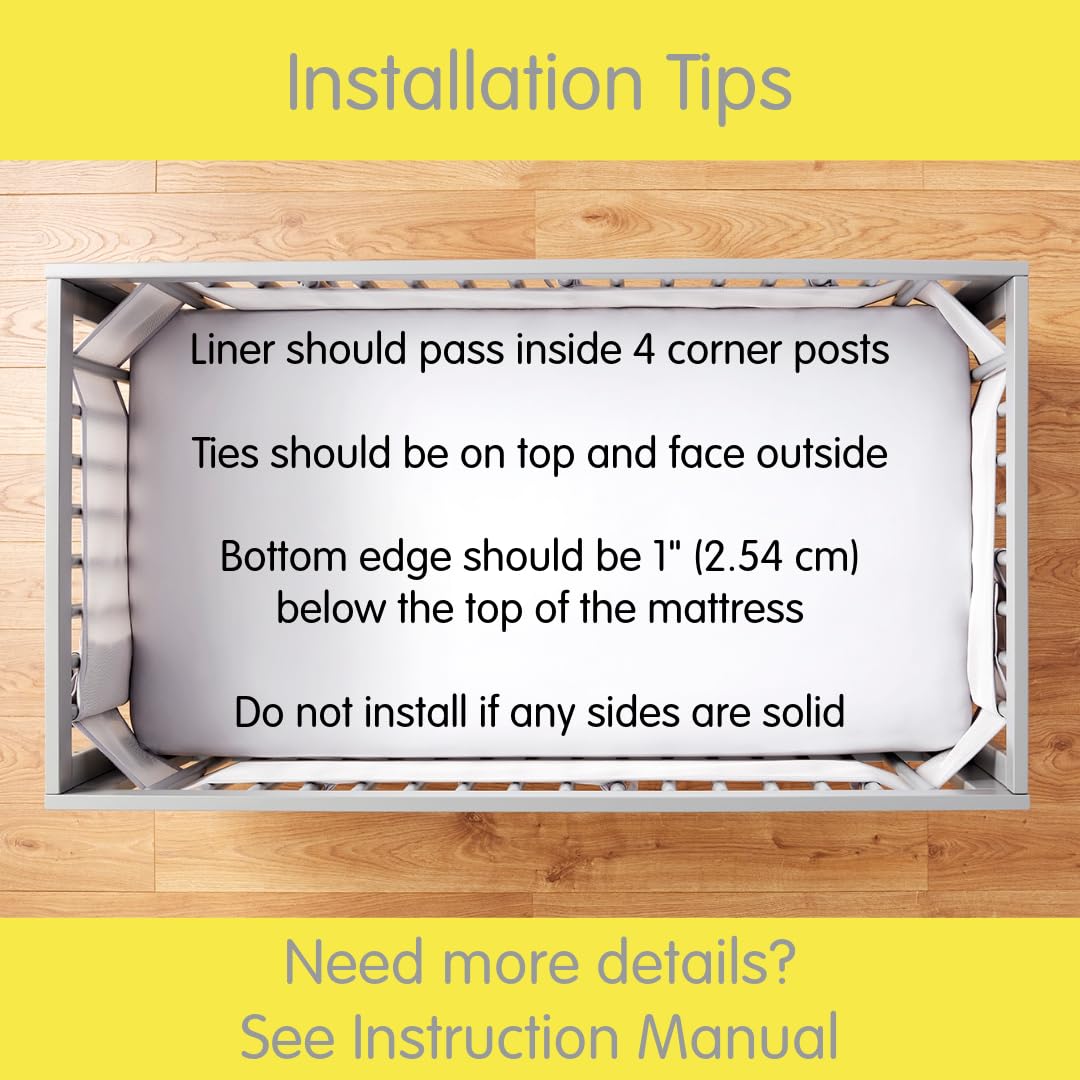 BreathableBaby installation on corner posts for easy setup.