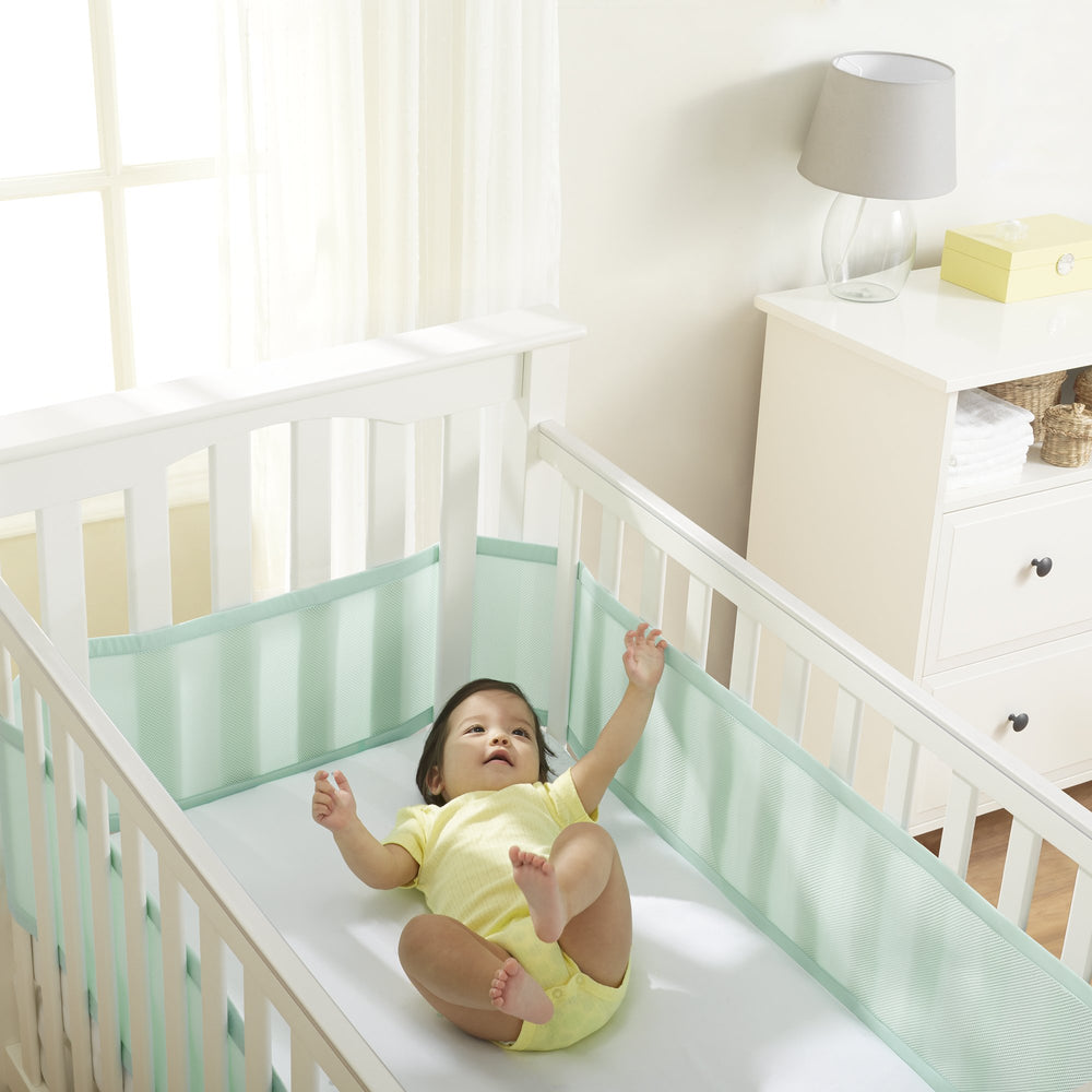 BreathableBaby safety-tested liner, ASTM F1917 compliant, no added chemicals.