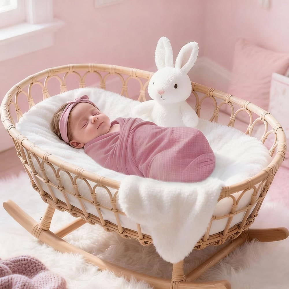 breebleep muslin swaddle blanket pink 3-pack in stroller for breathable, cozy coverage