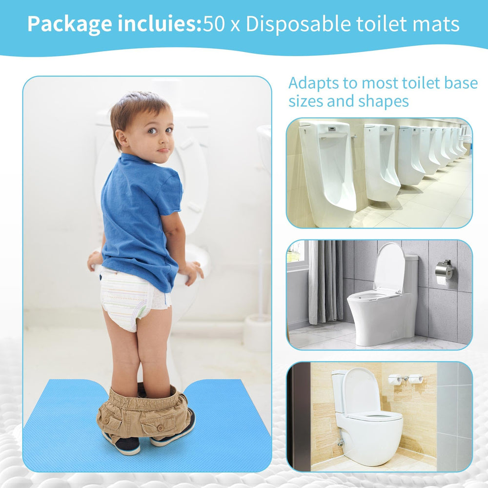 BREENHILL 24x22 inch mat fits most toilets with easy trimming.