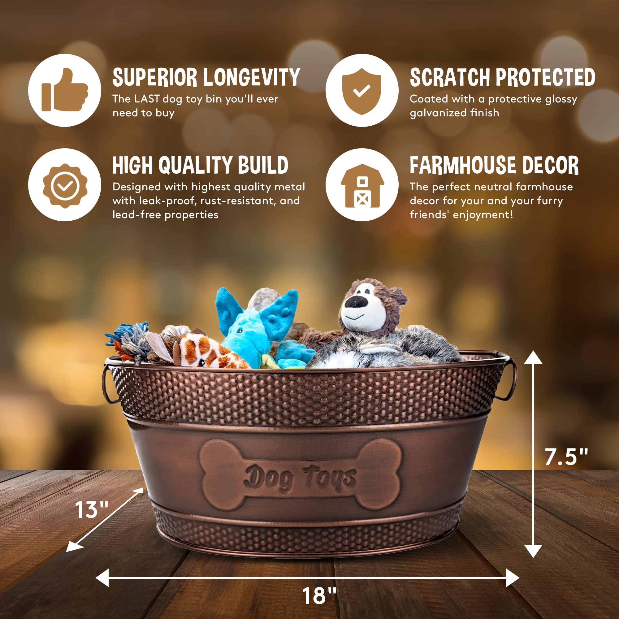 BREKX 15-quart capacity holds ropes, blankets, and leashes.