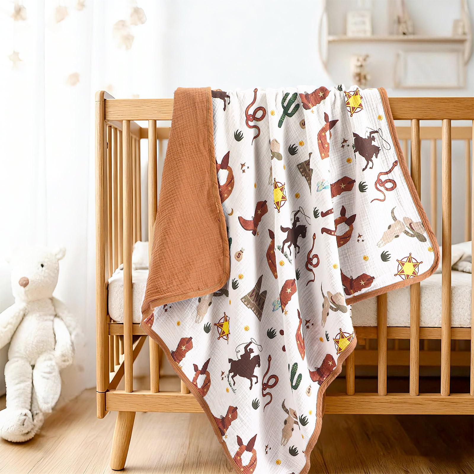 Breling blanket size 40x36 inches demonstrates ample coverage for swaddling