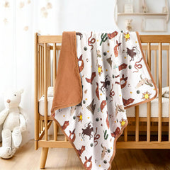 Breling blanket size 40x36 inches demonstrates ample coverage for swaddling