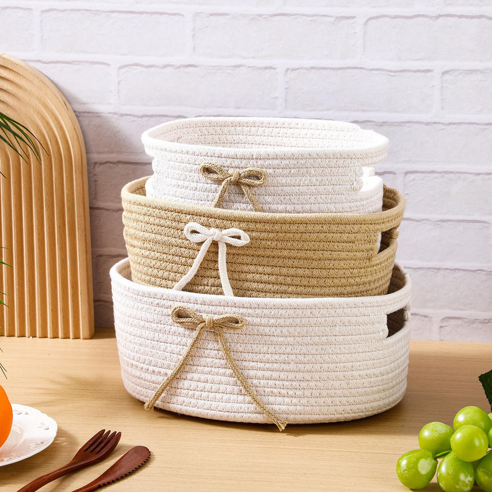 Breling Coquette Bow Laundry Hamper medium with built-in handles for easy carrying.